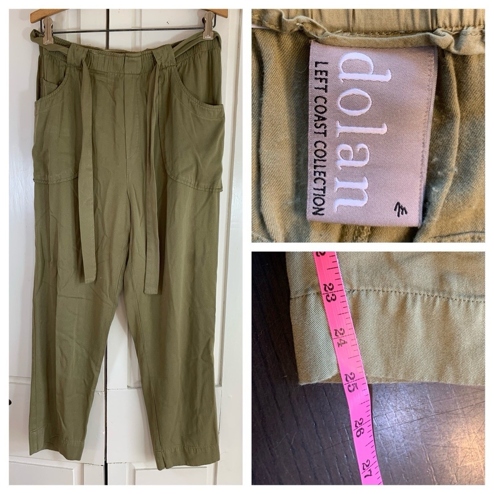 Anthropologie Dolan Left Coast‎ Pants Womens Medium Green Ankle Flowy Soft Comfy